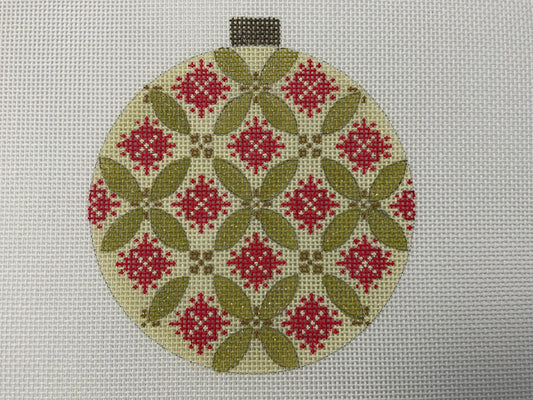 Florentine Bauble Green Needlecraft Canvas