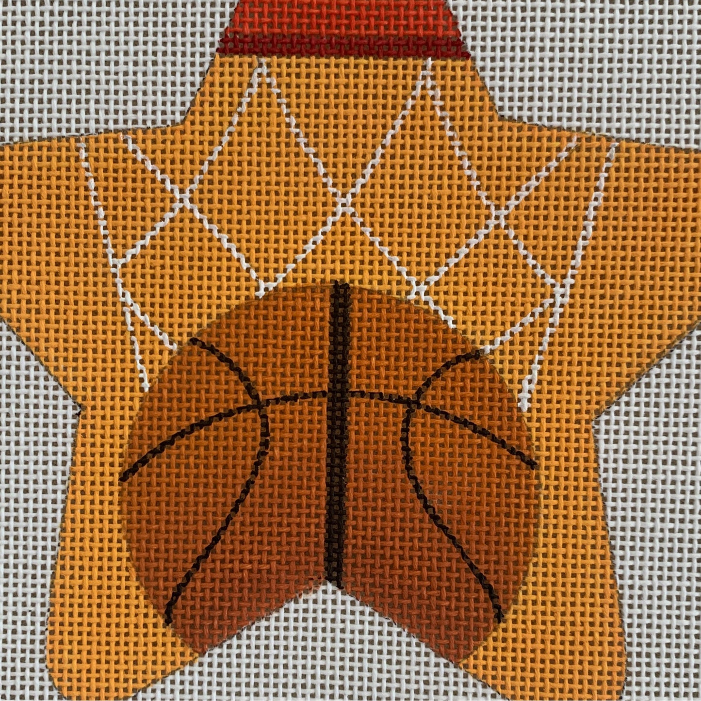 Star Basketball Needlecraft Canvas