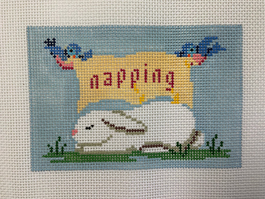 Napping Sleeping Bunny Needlecraft Canvas
