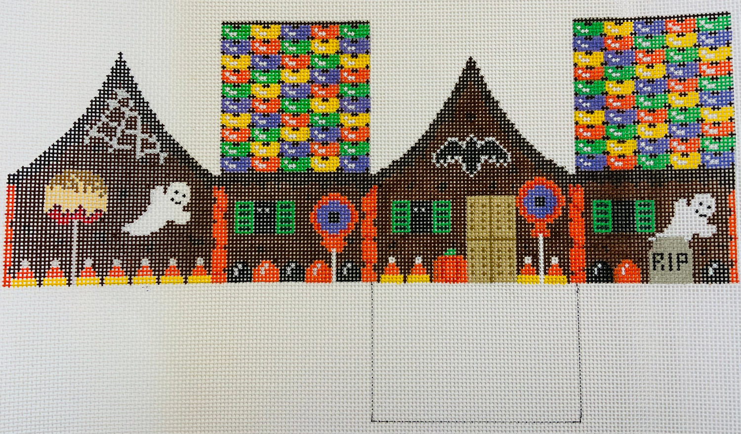 Halloween House Needlecraft Canvas