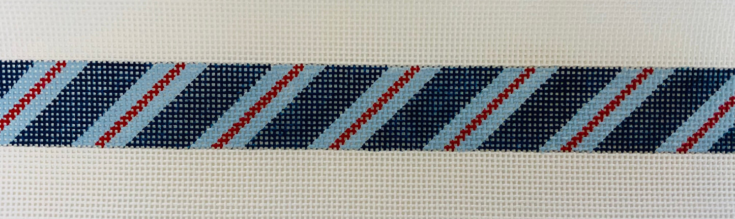 Belt Striped Blue/Red Needlecraft Canvas