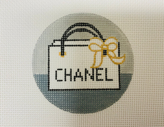 Chanel - 4" round Needlecraft Canvas