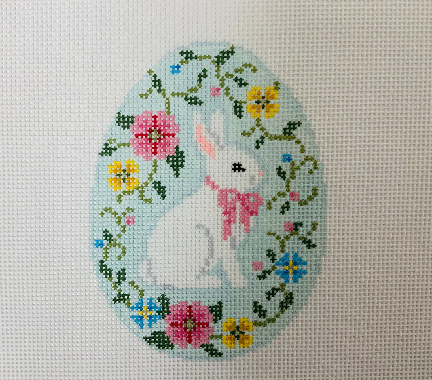 Bunny in Flower Vine (1) [2021A] Needlecraft Canvas