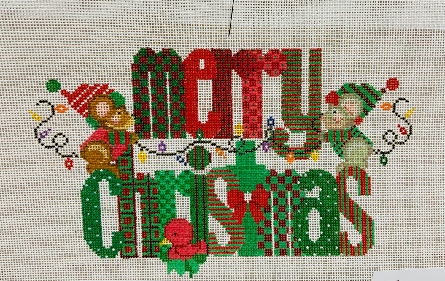 Merry Christmas Banner Needlecraft Canvas