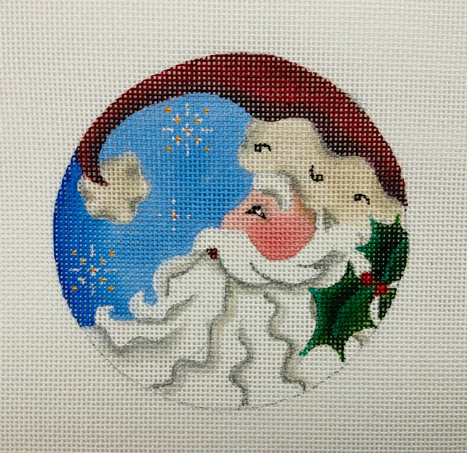 Round Santa Needlecraft Canvas