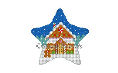 Star, Gingerbread House Needlecraft Canvas