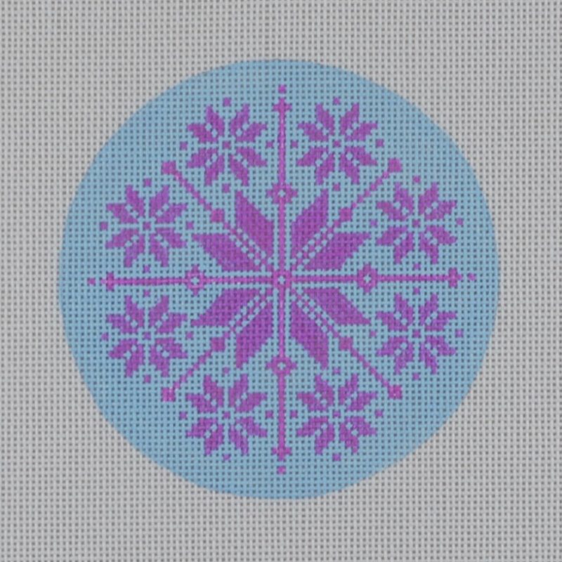 Nordic Snowflake Blue/Purple Needlecraft Canvas