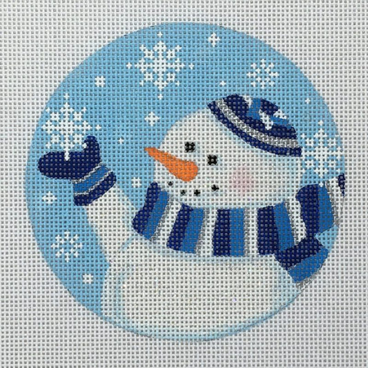 Yarmulka Snowman Ornament Needlecraft Canvas