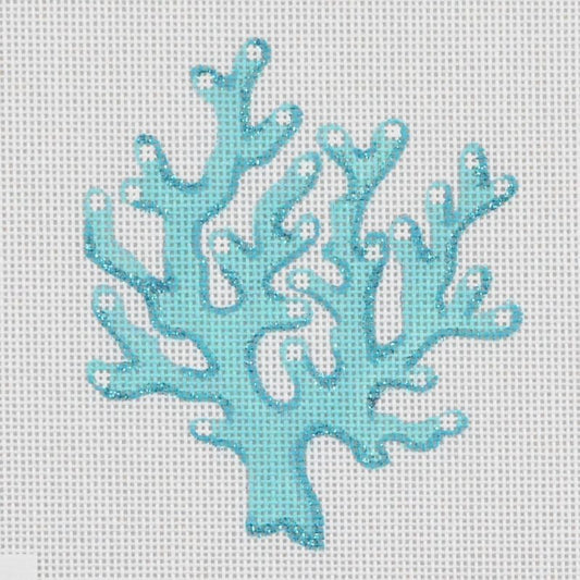 Seaside Coral, Turquoise Needlecraft Canvas