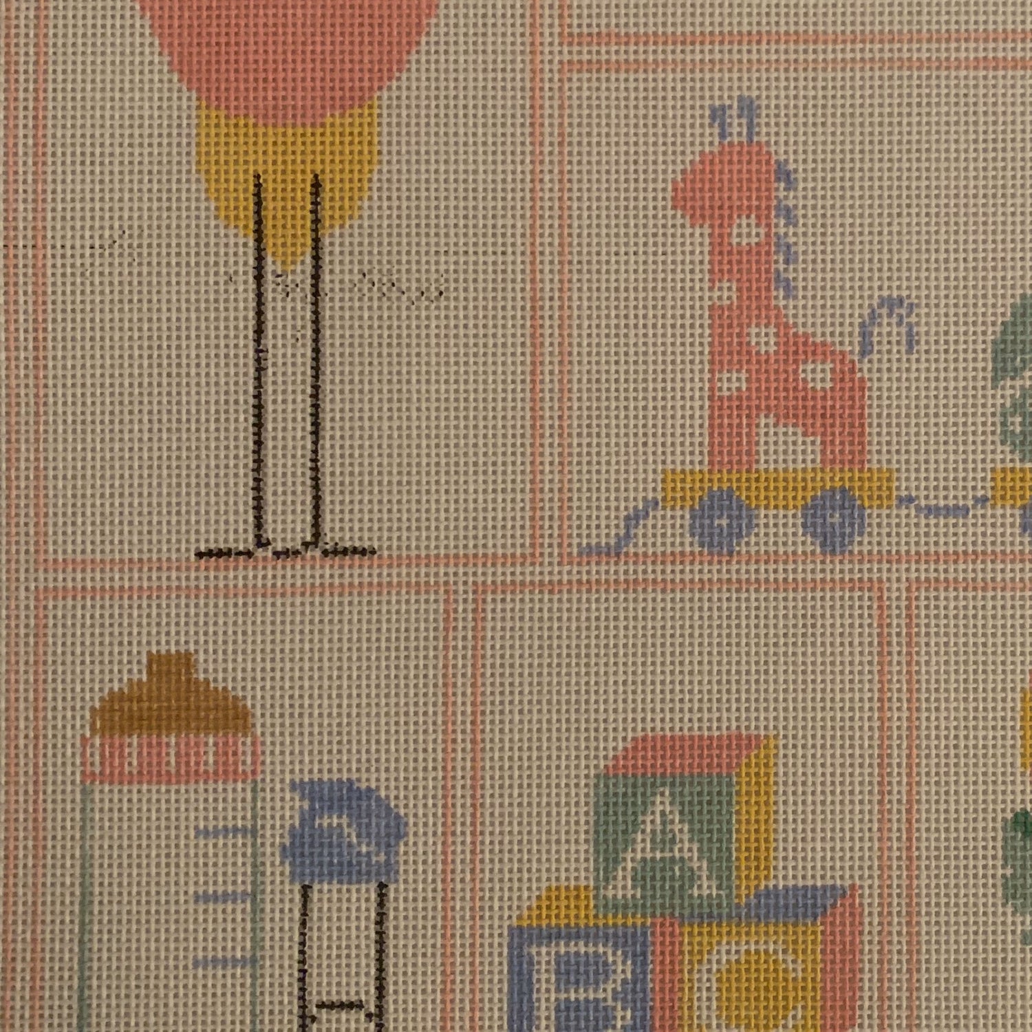 Baby Sampler Girl Needlecraft Canvas