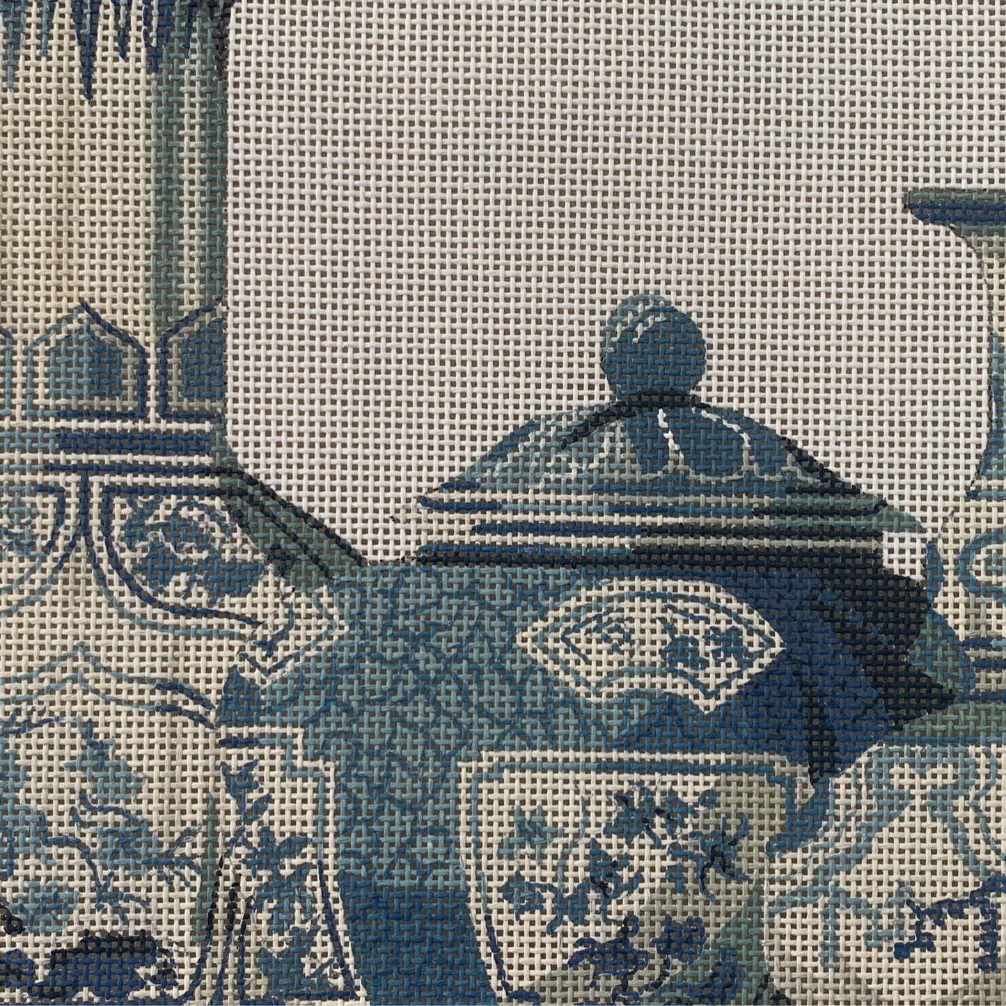 Blue and White Vases 3 Needlecraft Canvas