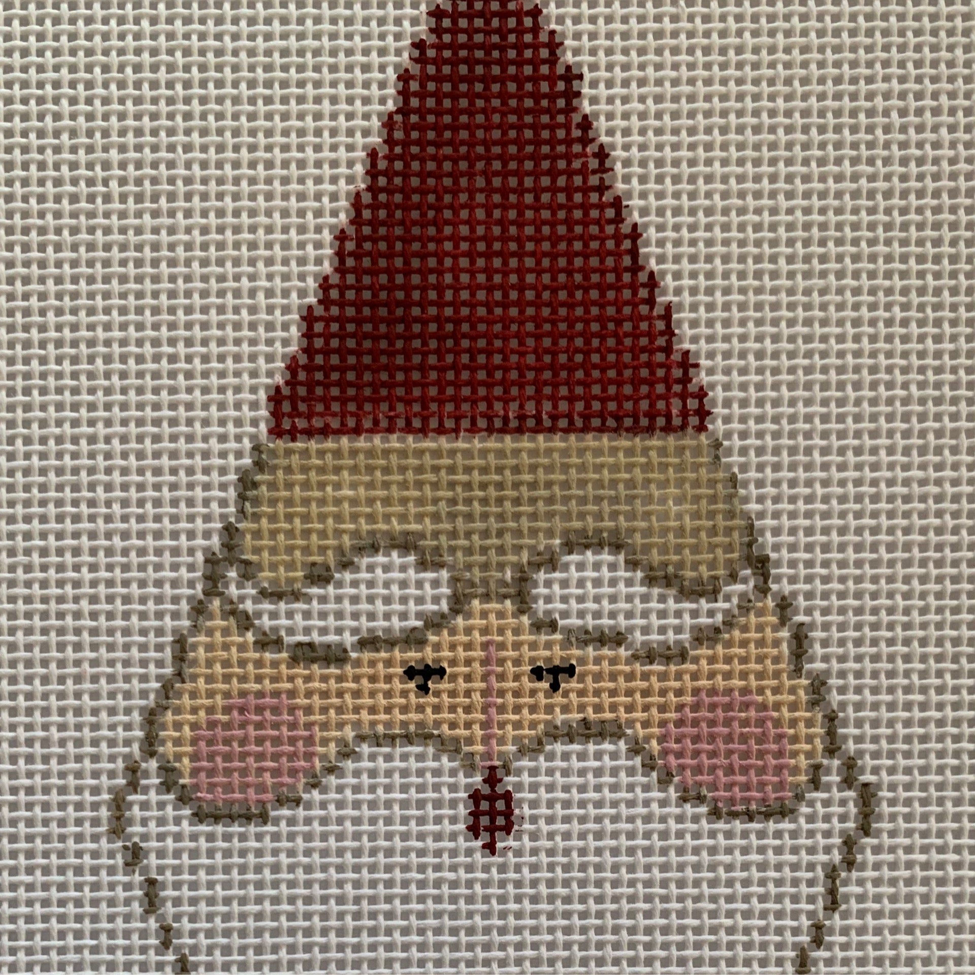 Santa Face Diamond Needlecraft Canvas