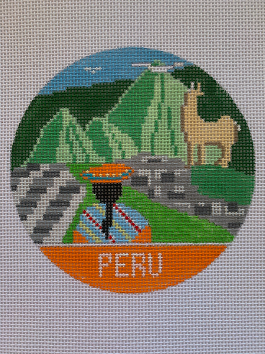 Peru Round Needlecraft Canvas
