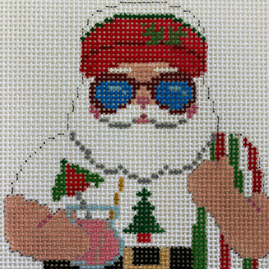 Beach Santa Needlecraft Canvas