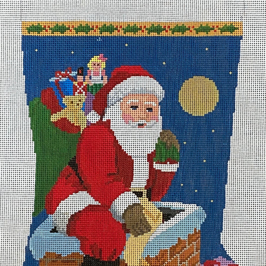 Down the Chimney Stocking Needlecraft Canvas