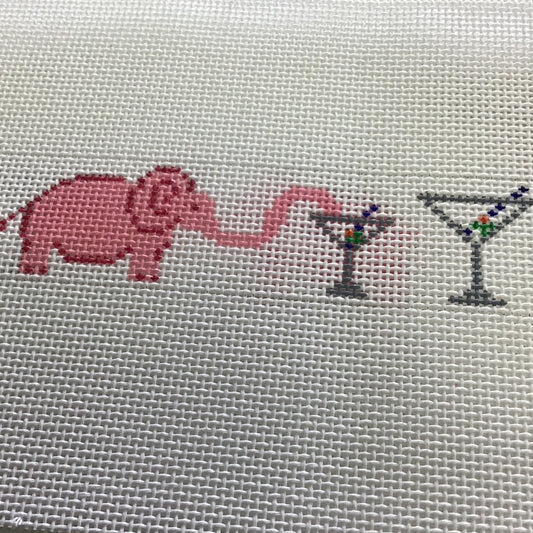 Belt Pink Elephants Needlecraft Canvas