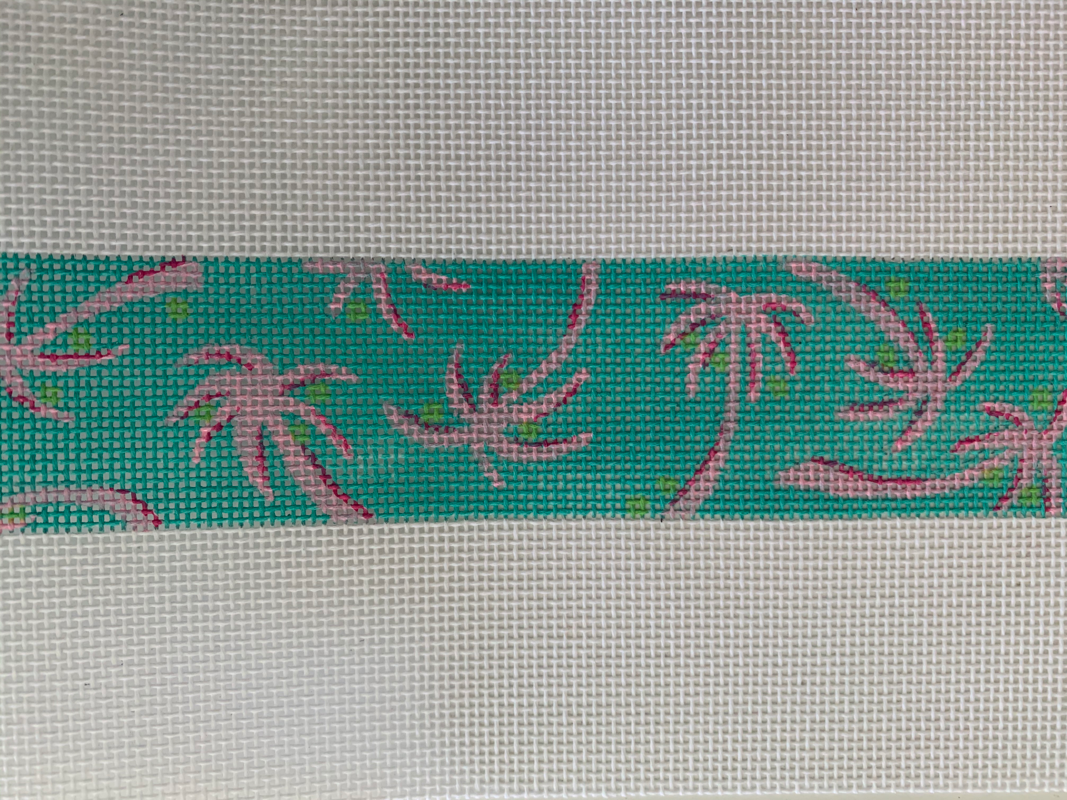 Belt Pink Palm Trees Needlecraft Canvas