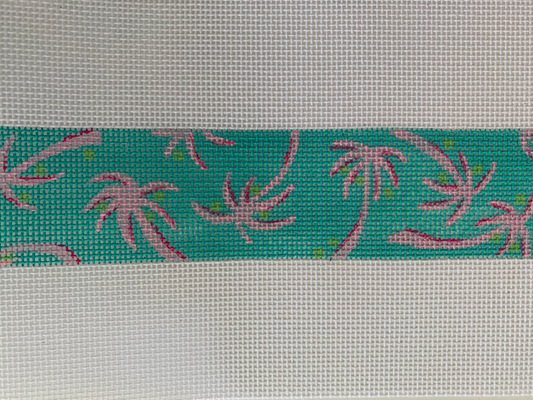 Belt Pink Palm Trees Needlecraft Canvas